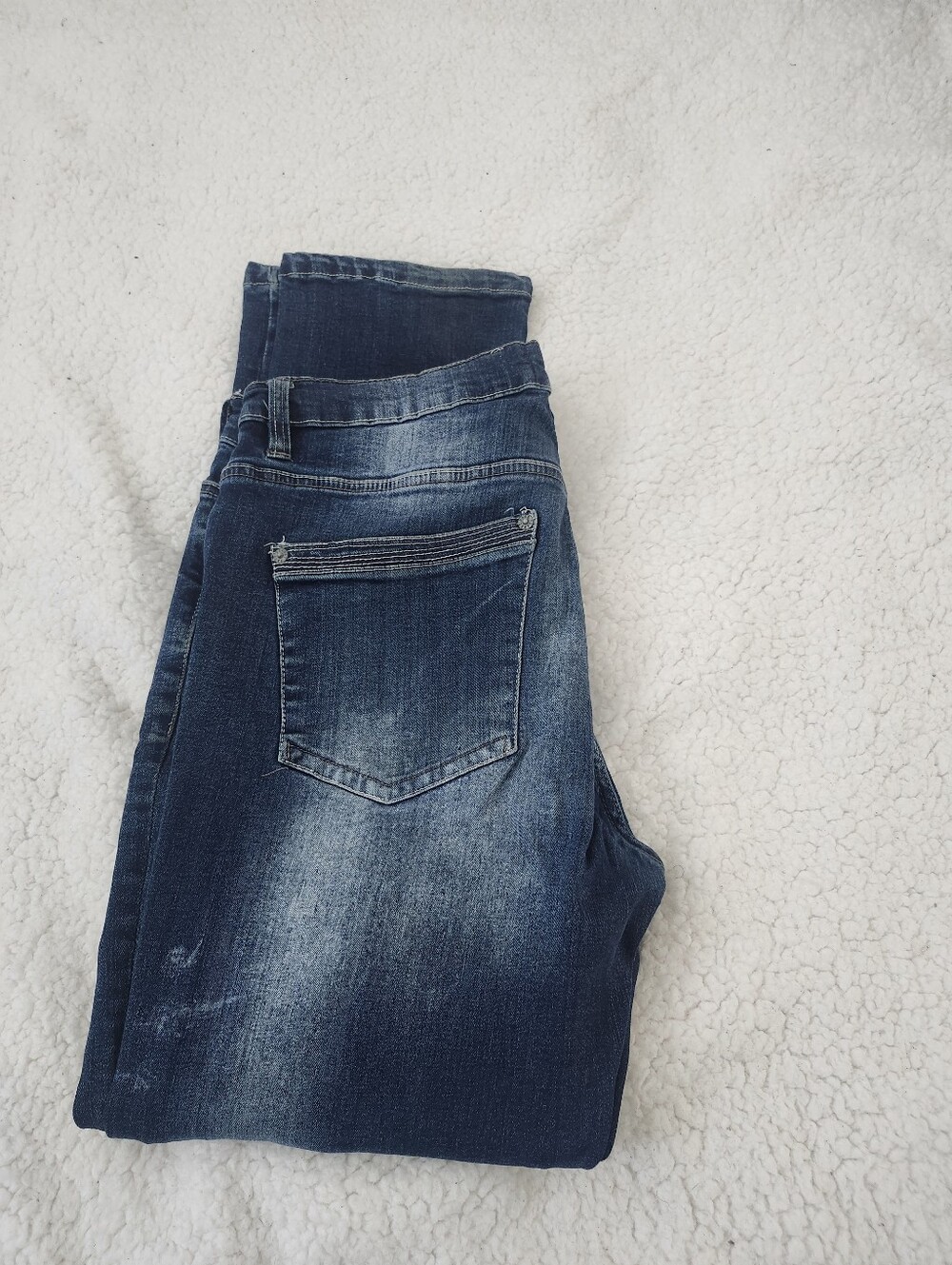 Free Planet Men's Slim Fit Jeans in Dark Blue Wash